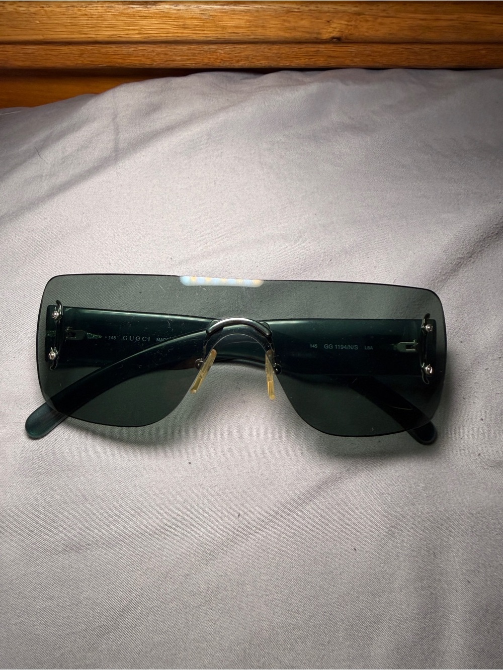 Gucci Women's Shield Sunglasses in Deep Green Gradient
